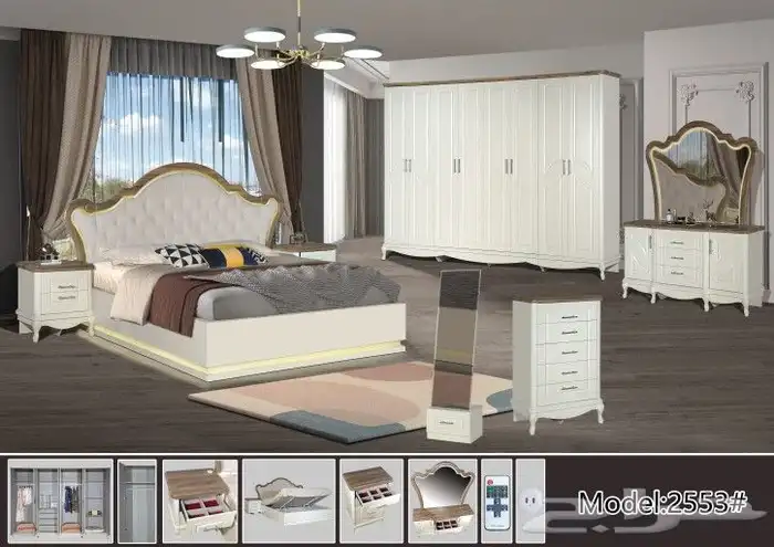 غرف نوم مميزه وشيك جديده بلكرتون باسعار مختلفه 42