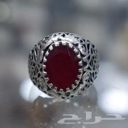 خاتم فضة مميز ياقوت هولندي 2