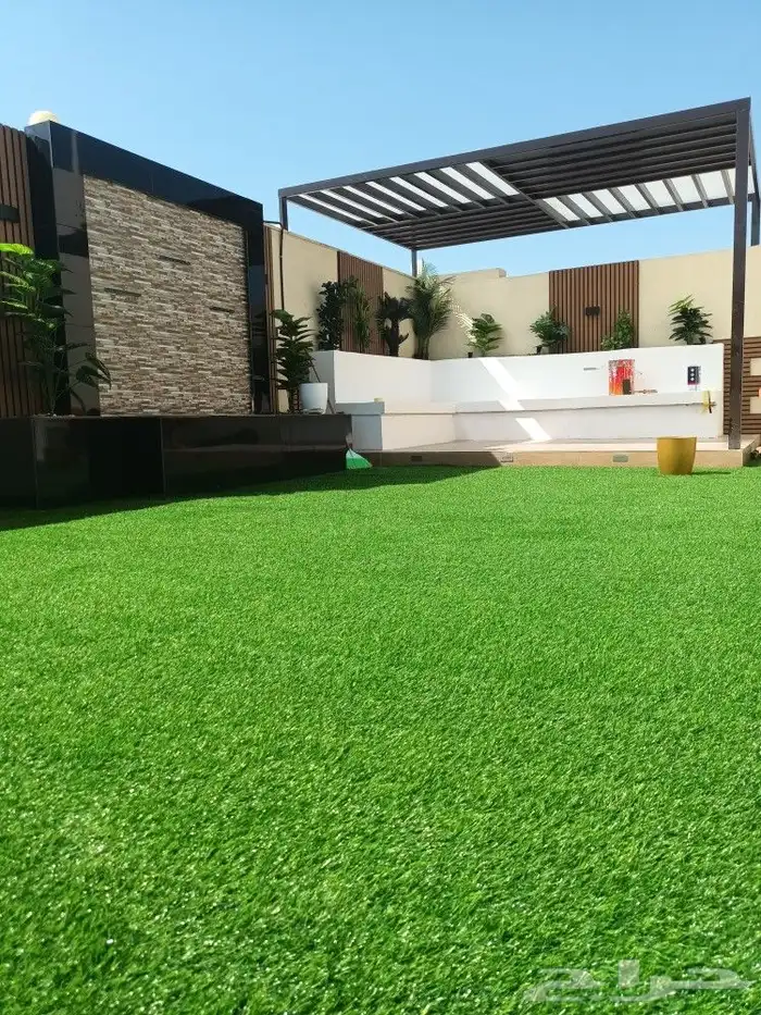 تنسيق حدائق المدينة مظلات عشب شلالات 0