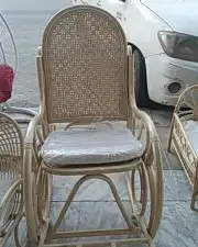 كراسي وطاوله خيزران بامبو طبيعي مقاوم لماء والشمس شحن لجميع 7