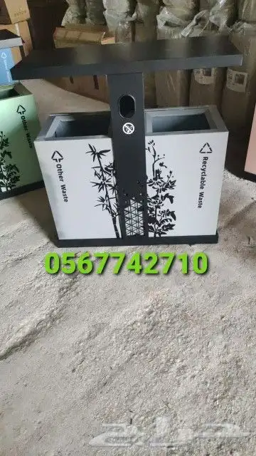 سلات نفايات ستيل مجلفن 3