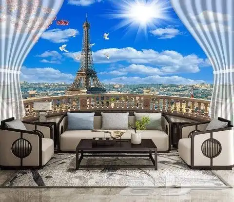 ورق جدران 3D ديكورات عامه  اصباغ 6