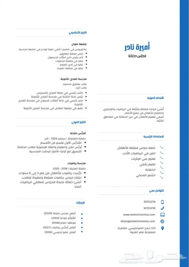 سيرة ذاتية احترافية 3