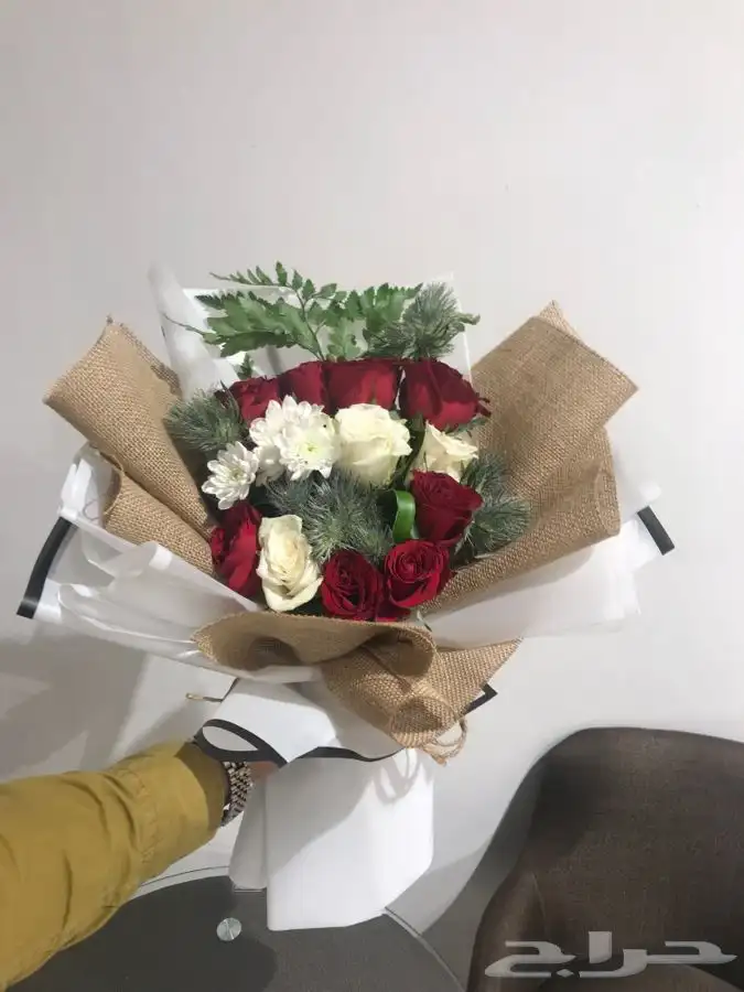 بوكيه ورد طبيعي صناعي فازات بالون 3