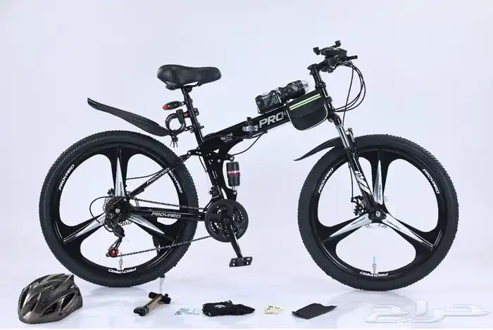 سيكل قابل للطي جنط نجمه بثلاث مراوح ب698 ومعه 15 هديه 16