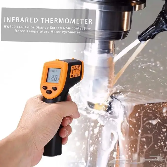 ميزان حرارة صناعي محمول باليد بدون تلامس بشاشة LCD 5