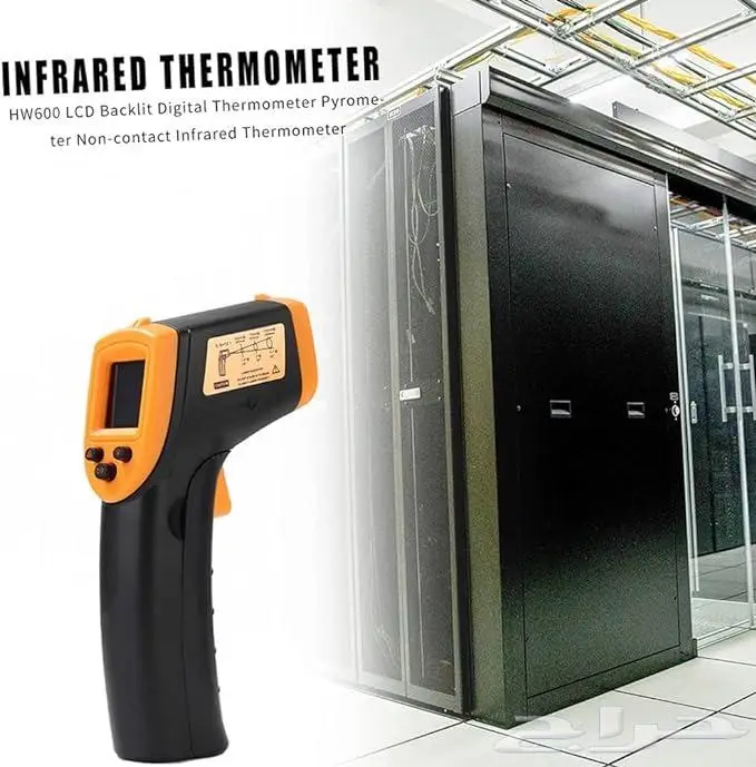 ميزان حرارة صناعي محمول باليد بدون تلامس بشاشة LCD 4