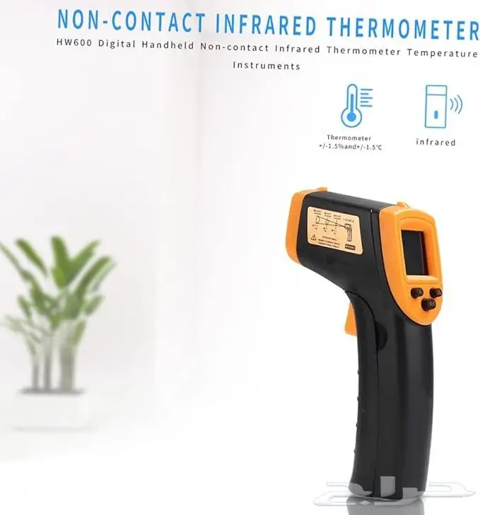 ميزان حرارة صناعي محمول باليد بدون تلامس بشاشة LCD 1