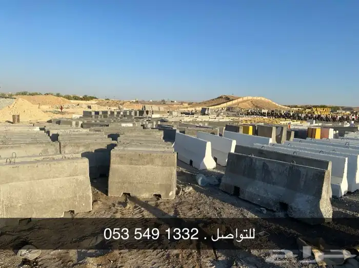 سفتي نيوجرسي حواجز خرسانية وقواعد انارة وزينة حدائق 23