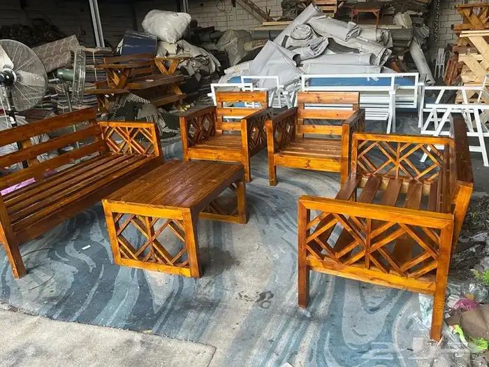 جلسات الخارجية حديدة وخشبة 6