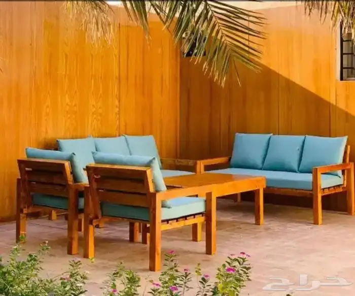 جلسات الخارجية حديدة وخشبة 0