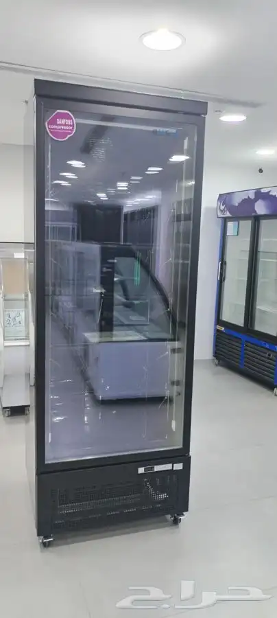 فريزر بانكول 1 باب زجاج اسود 0