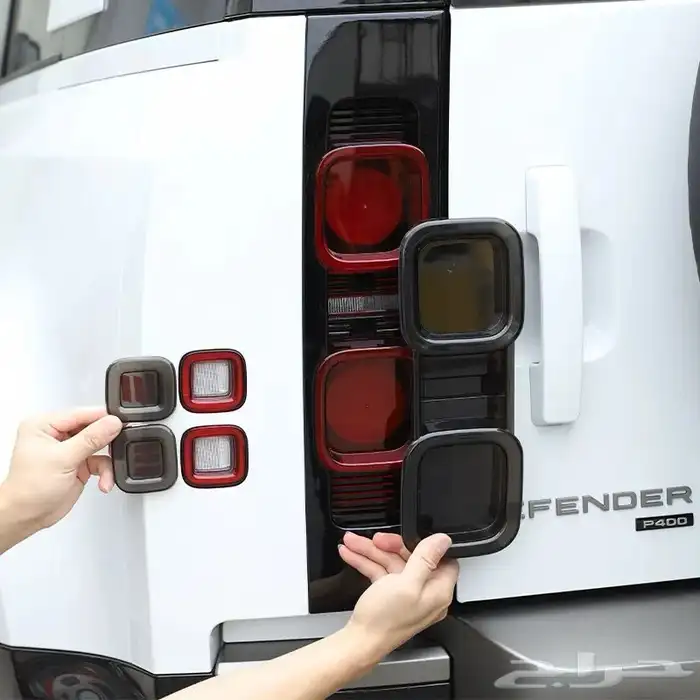 مخارج شكمان لاندروفر ديفندر V8 _غطاء سبير اسود _اكسسوارات X 26
