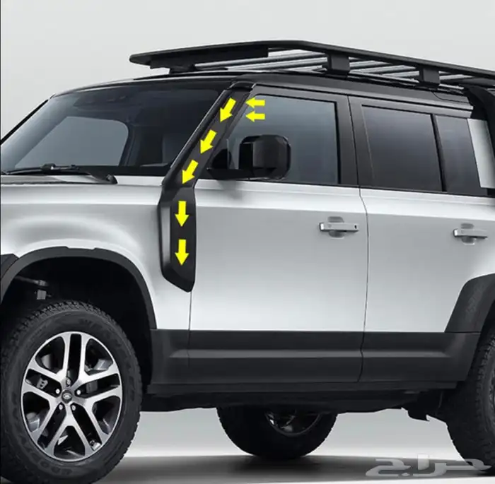 مخارج شكمان لاندروفر ديفندر V8 _غطاء سبير اسود _اكسسوارات X 23