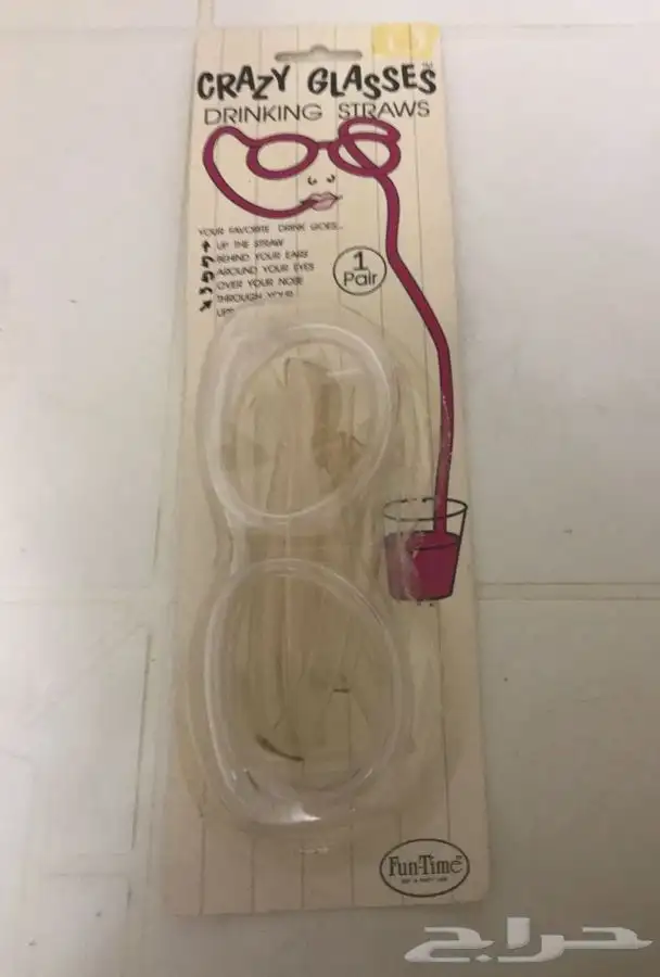 مصاصة عصير على شكل نظارة 0