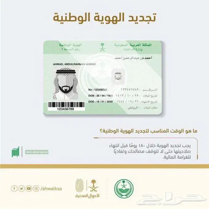 تجديد البطاقة الوطنية 1