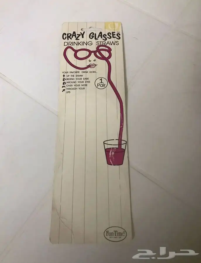 مصاصة عصير على شكل نظارة 1