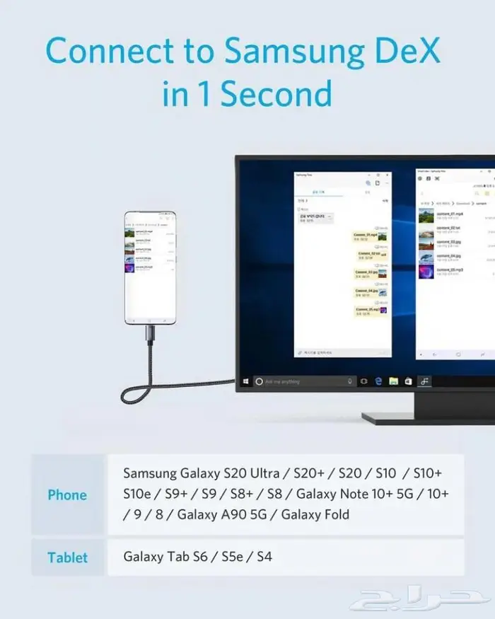 كابل أنكر USB C   HDMI 4K (60 Hz)   طول 1.8 م 1