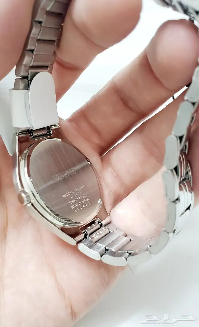 ساعة سيكو كوارتز اليابانية الاصلية لون فضي 3