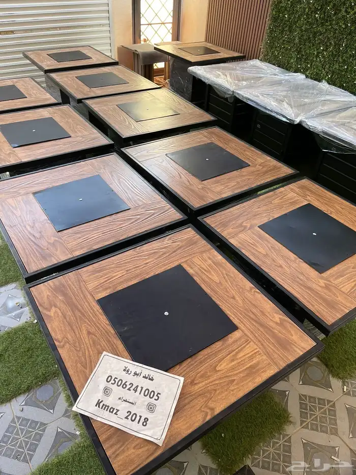 طاولات حدائق تدفئة ومنقد غاز وحطب 0