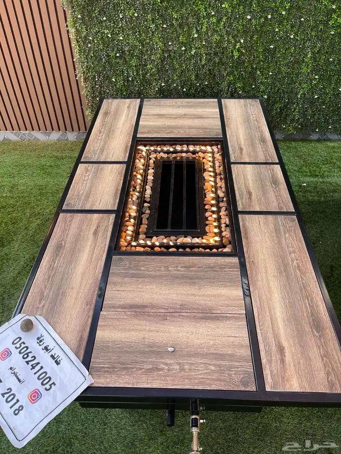 طاولات حدائق تدفئة ومنقد غاز وحطب 80