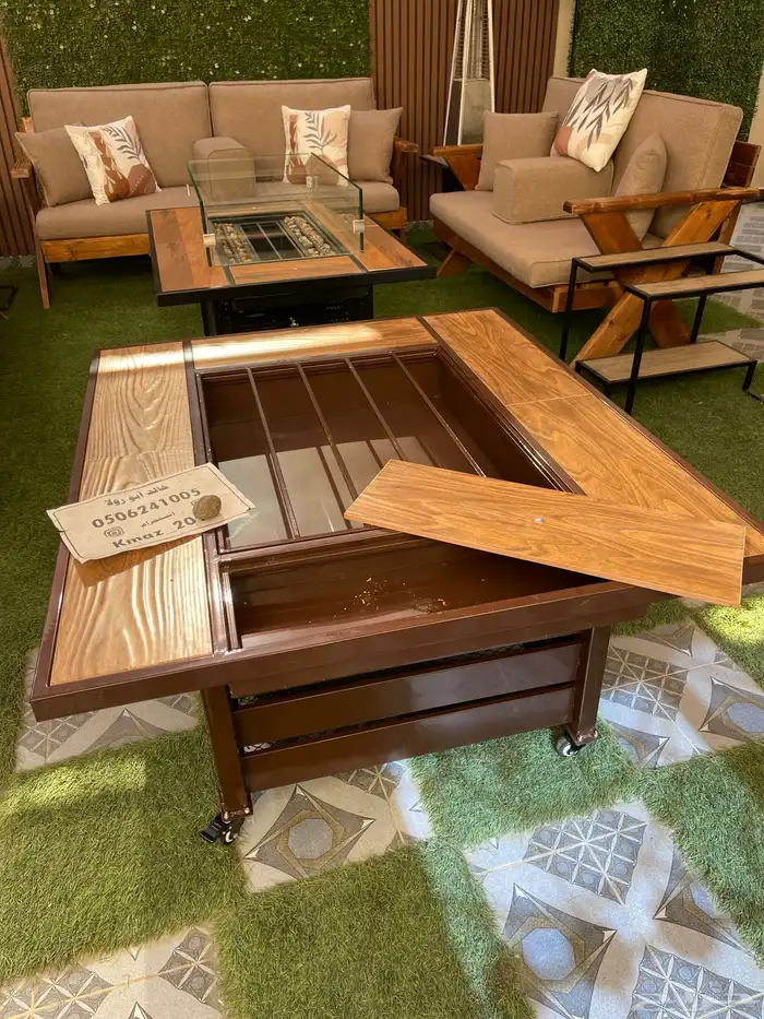 طاولات حدائق تدفئة ومنقد غاز وحطب 59