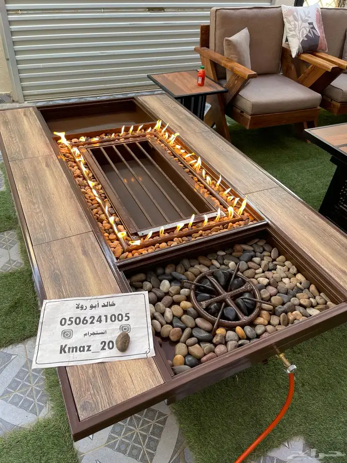 طاولات حدائق تدفئة ومنقد غاز وحطب 65