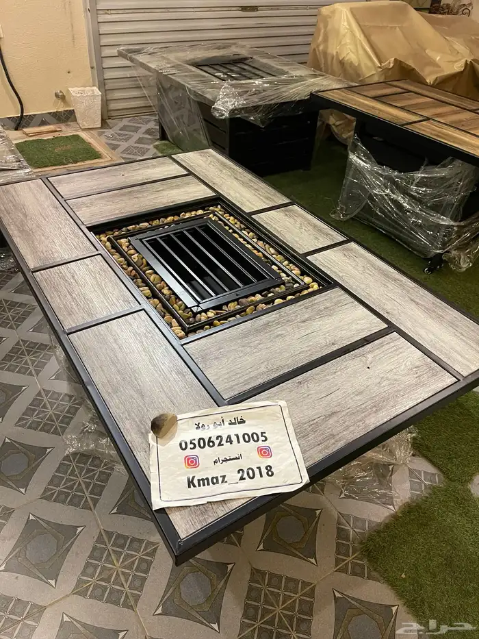طاولات حدائق تدفئة ومنقد غاز وحطب 45