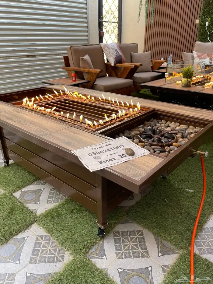 طاولات حدائق تدفئة ومنقد غاز وحطب 64