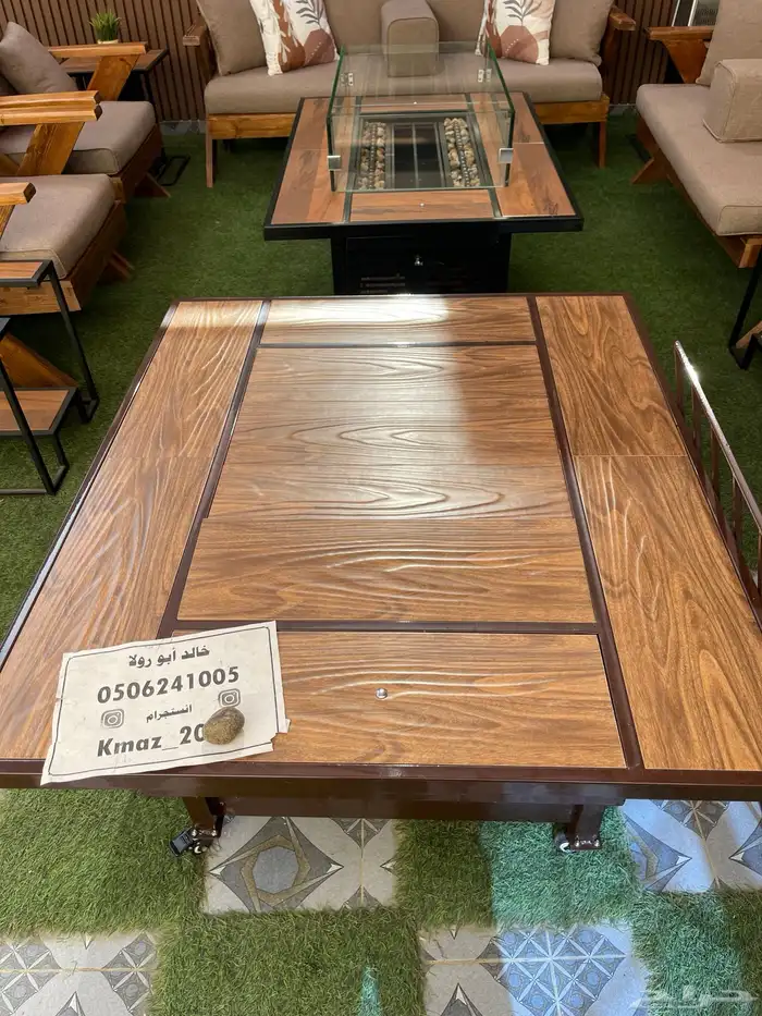 طاولات حدائق تدفئة ومنقد غاز وحطب 60