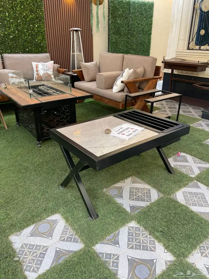 طاولات حدائق تدفئة ومنقد غاز وحطب 55