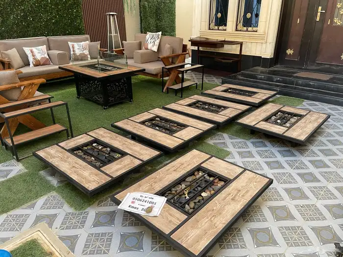 طاولات حدائق تدفئة ومنقد غاز وحطب 58