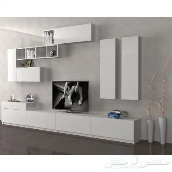 طاولات تلفاز - مكتبات خشب - ركن كوفي - مداخل 15