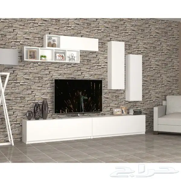 طاولات تلفاز - مكتبات خشب - ركن كوفي - مداخل 16