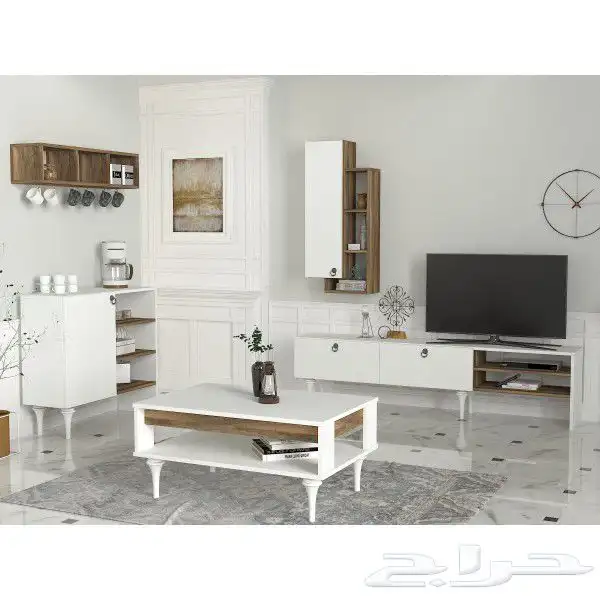 طاولات تلفاز - مكتبات خشب - ركن كوفي - مداخل 32