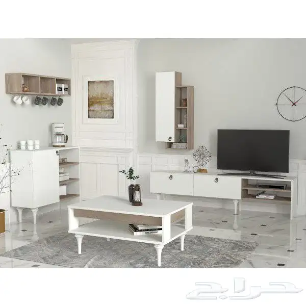 طاولات تلفاز - مكتبات خشب - ركن كوفي - مداخل 31