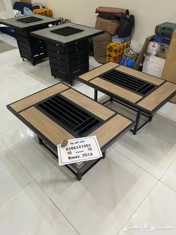 طاولات حدائق تدفئة ومنقد غاز وحطب 1