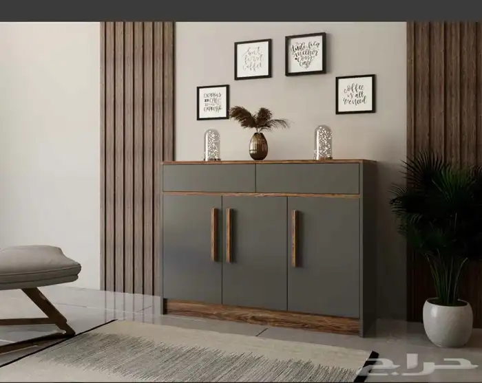 طاولات تلفاز - مكتبات خشب - ركن كوفي - مداخل 41