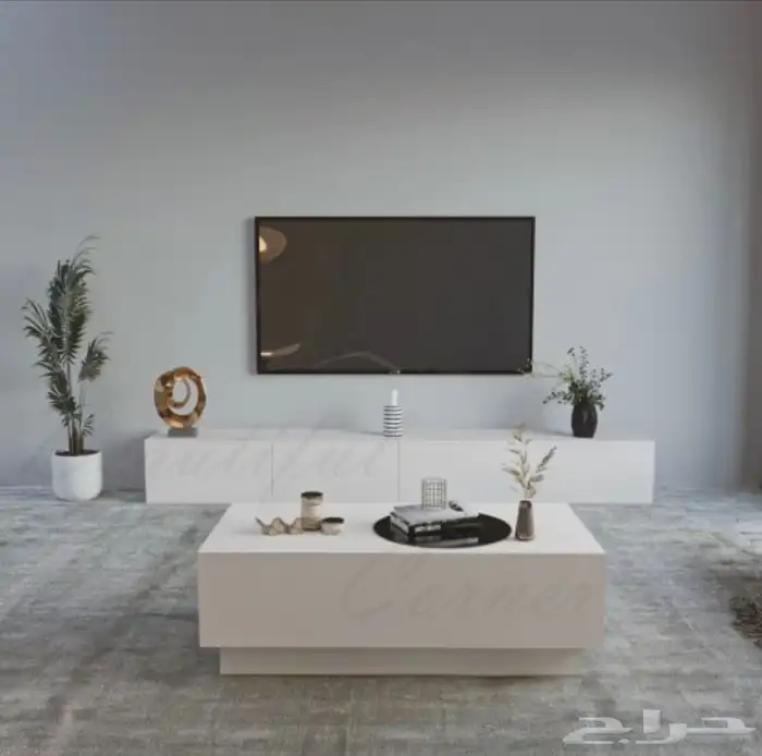 طاولات تلفاز - مكتبات خشب - ركن كوفي - مداخل 22