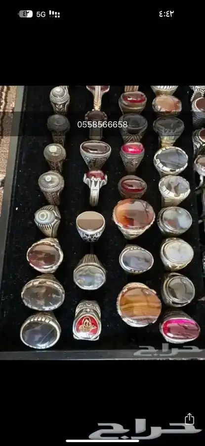 خواتم خاتم كبك كبكات عقيق فيروز للبيع 2