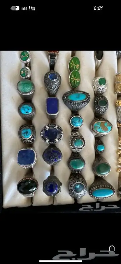 خواتم خاتم كبك كبكات عقيق فيروز للبيع 13