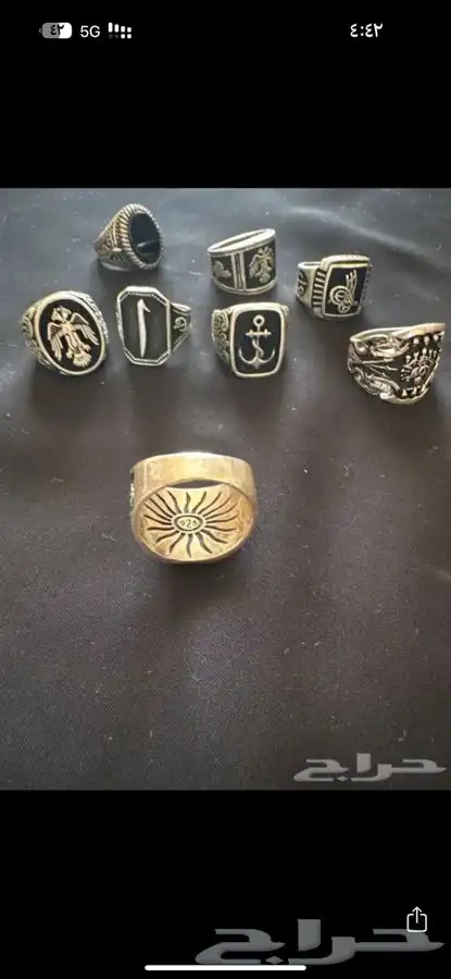 خواتم خاتم كبك كبكات عقيق فيروز للبيع 26