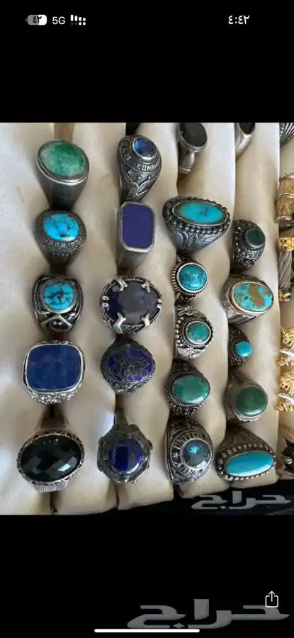 خواتم خاتم كبك كبكات عقيق فيروز للبيع 14