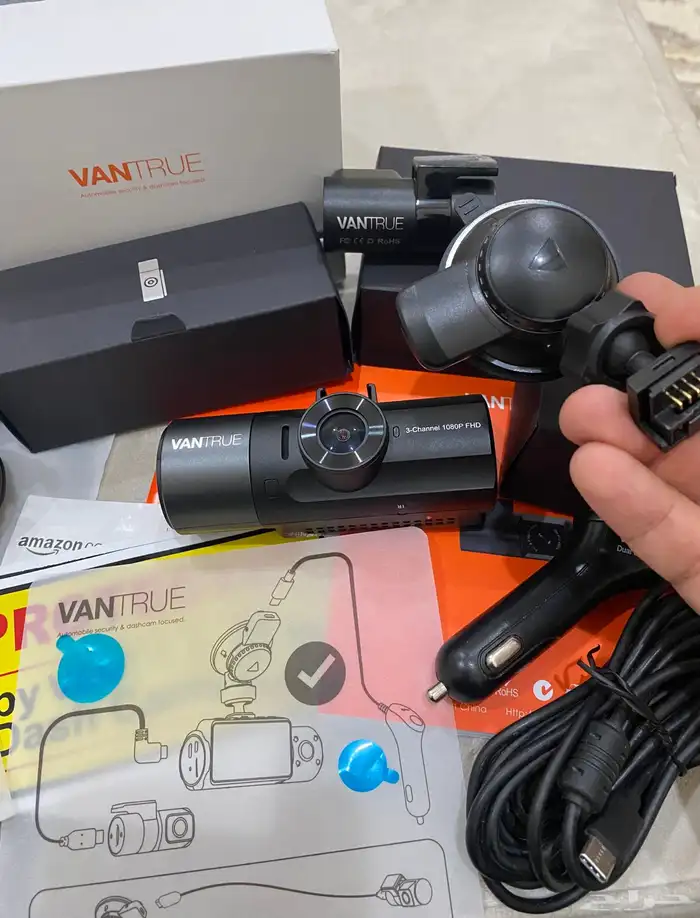 داش كام ماركة(VANTRUE N4 ) الشهيرة 4K شبه جديد بالكرتون 8