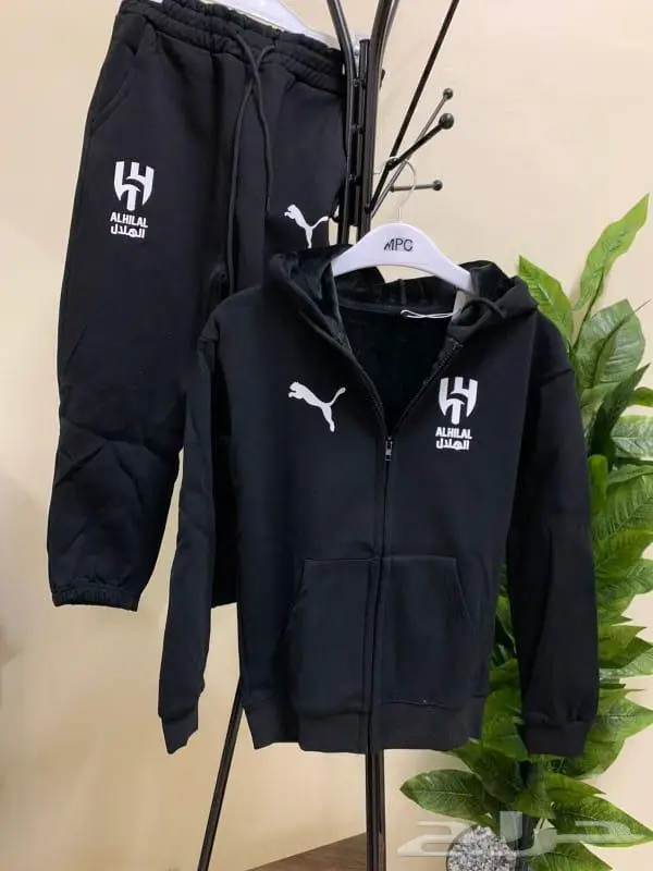 طقم هودي شتوي بشعار الهلال 3