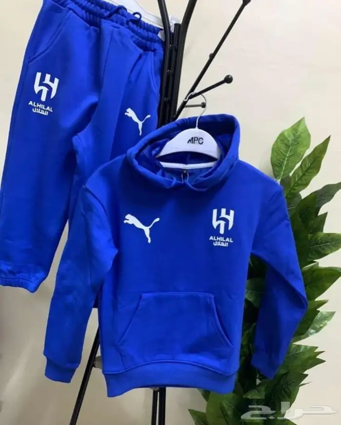 طقم هودي شتوي بشعار الهلال 7
