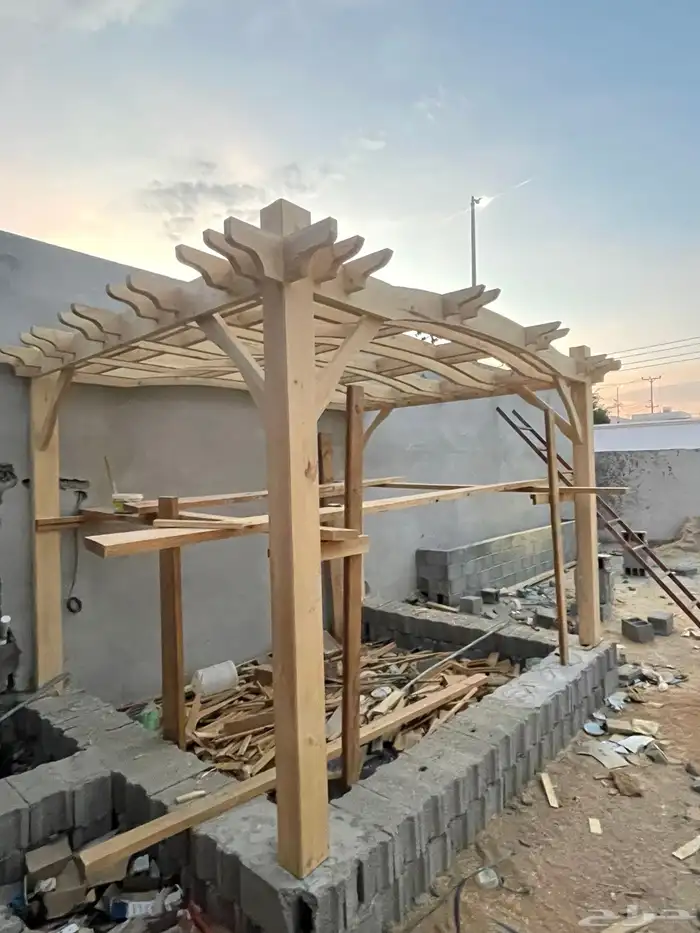 أكواخ ومظلات وجميع أنواع الخشبيات (مؤسسة الكوخ الراقي) 10