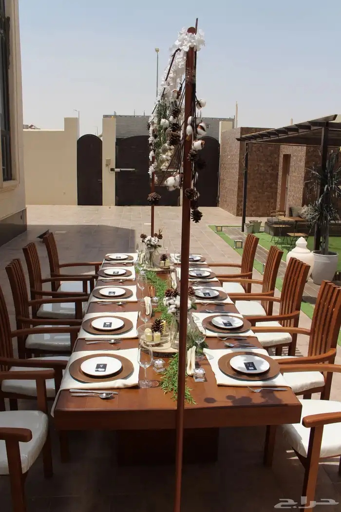 طاولات وكراسي خشب زان للبيع 3