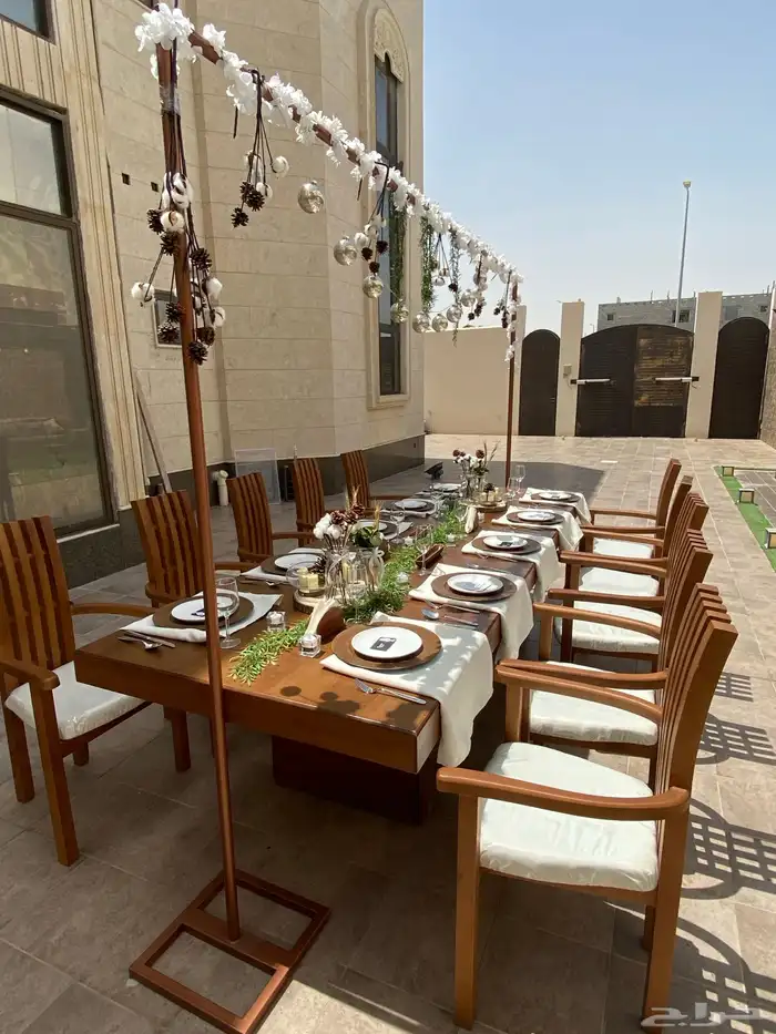 طاولات وكراسي خشب زان للبيع 4