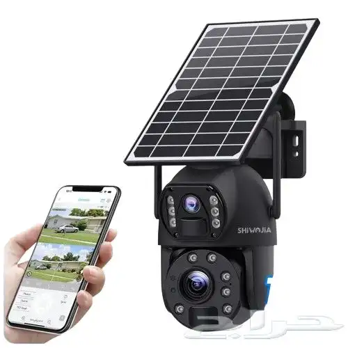 كاميرات مراقبة طاقة شمسية بشريحة - دقة 8mp و زوم 20 - عدستين 0